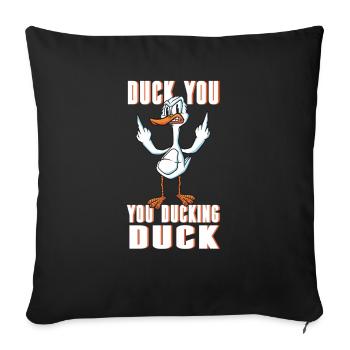Ente Du Du Ente Duck Joke Prank - Sofa pillowcase 17,3'' x 17,3'' (45 x 45 cm) - black - Front