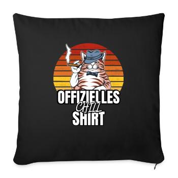 Katzen Katze Katzenshirt Katze Geschenkidee kitten - Sofakissenbezug 45 x 45 cm - Schwarz - Vorne