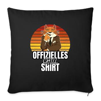 Katzen Katze Katzenshirt Katze Geschenkidee kitten - Sofakissenbezug 45 x 45 cm - Schwarz - Vorne