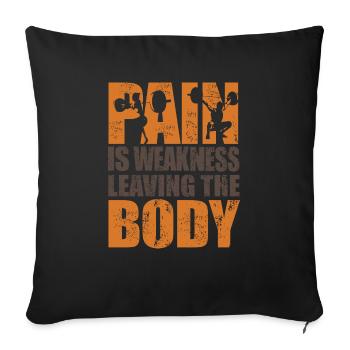 Bodybuilder Kraftsport Fitness Motiv - Sofakissenbezug 45 x 45 cm - Schwarz - Vorne
