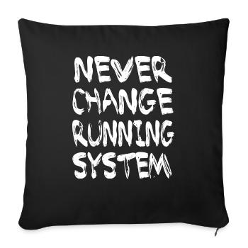 Biking Running Marathon Triathlon Bike - Sofa pillowcase 17,3'' x 17,3'' (45 x 45 cm) - black - Front