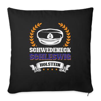 Schwedeneck Schleswig-holstein - Sofa pillowcase 17,3'' x 17,3'' (45 x 45 cm) - black - Front