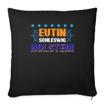 Eutin Schleswig-holstein - Sofa pillowcase 17,3'' x 17,3'' (45 x 45 cm) - black - Front