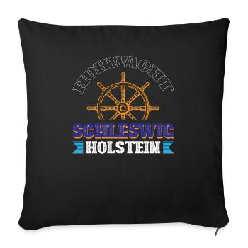 Hohwacht Schleswig-holstein - Sofa pillowcase 17,3'' x 17,3'' (45 x 45 cm) - black - Front