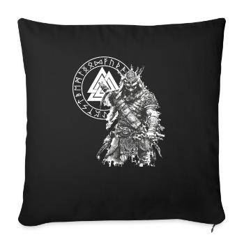 Vikings Rune nordique Vikings Valhalla Vikings - Housse de coussin décorative 45 x 45 cm - noir - Devant