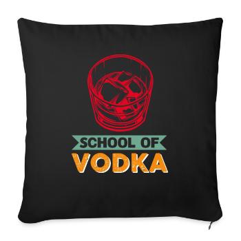 School Of Vodka - Sofa pillowcase 17,3'' x 17,3'' (45 x 45 cm) - black - Front