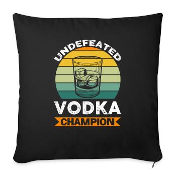 Undefeated Vodka Champion - Sofa pillowcase 17,3'' x 17,3'' (45 x 45 cm) - black - Front
