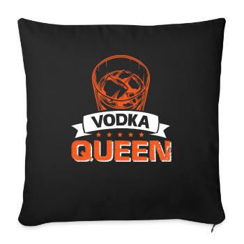 Vodka Queen - Sofa pillowcase 17,3'' x 17,3'' (45 x 45 cm) - black - Front