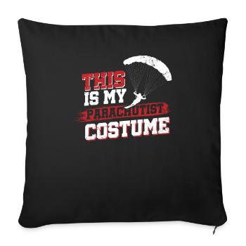 Voici mon costume de parachutiste - Housse de coussin décorative 45 x 45 cm - noir - Devant