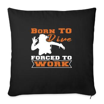 Taucher Tauchen Design Schnorcheln - Sofakissenbezug 45 x 45 cm - Schwarz - Vorne