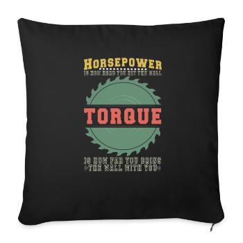 Tuning Spruch für Motorsport / Auto Fans - Sofakissenbezug 45 x 45 cm - Schwarz - Vorne