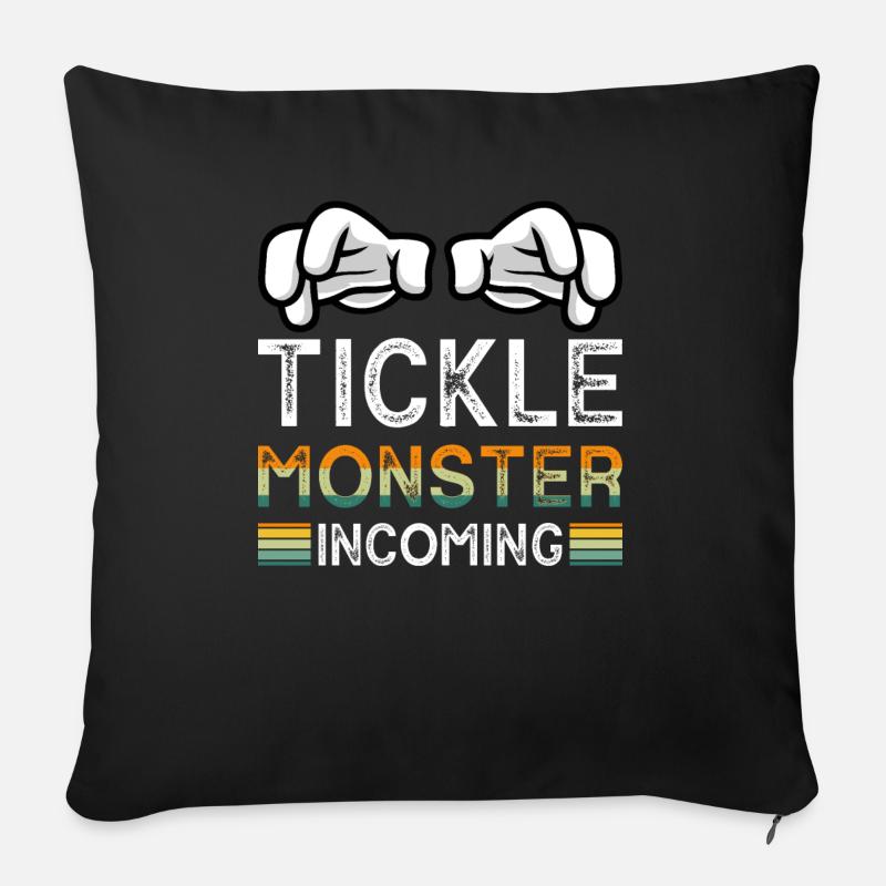 Tickle Monster eingehend - Sofakissenbezug 45 x 45 cm - Schwarz