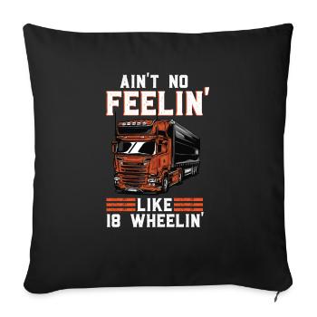 Lastwagenfahrer Spruch & Trucker - Sofakissenbezug 45 x 45 cm - Schwarz - Vorne