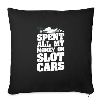 RC Car Slot Racing Slot Car Racing Slot Auto - Sofa pillowcase 17,3'' x 17,3'' (45 x 45 cm) - black - Front