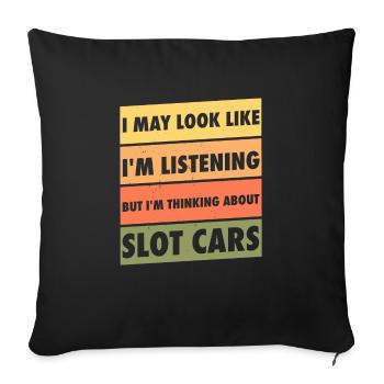 RC Car Slot Racing Slot Car Racing Slot Auto - Sofa pillowcase 17,3'' x 17,3'' (45 x 45 cm) - black - Front