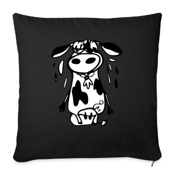 The Pila cow - Sofa pillowcase 17,3'' x 17,3'' (45 x 45 cm) - black - Front