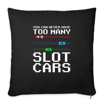 RC Car Slot Racing Slot Car Racing Slot Auto - Sofa pillowcase 17,3'' x 17,3'' (45 x 45 cm) - black - Front