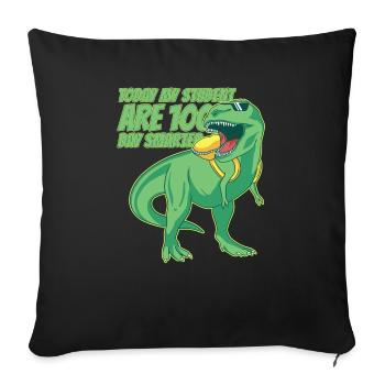 Aujourd’hui, mon élève est 100 jours plus intelligent - Housse de coussin décorative 45 x 45 cm - noir - Devant