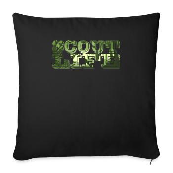 Scout life Hiking in the mountains - Sofa pillowcase 17,3'' x 17,3'' (45 x 45 cm) - black - Front