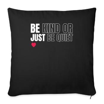 Soyez amical ou simplement calme - Housse de coussin décorative 45 x 45 cm - noir - Devant