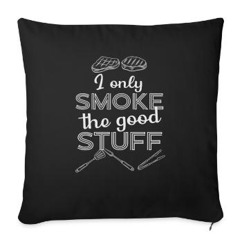 Lustiger Grill-Spruch I Grillen Motiv - Sofakissenbezug 45 x 45 cm - Schwarz - Vorne