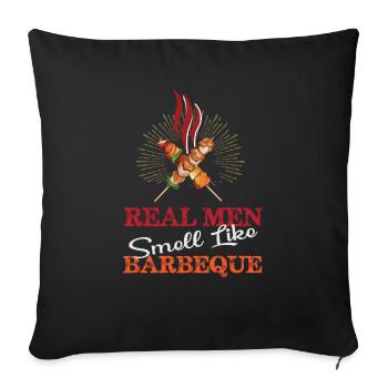 Lustiger Grill-Spruch I Grillen Motiv - Sofakissenbezug 45 x 45 cm - Schwarz - Vorne