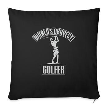 Golf Geschenk Witz Golfspieler Golfer - Sofakissenbezug 45 x 45 cm - Schwarz - Vorne