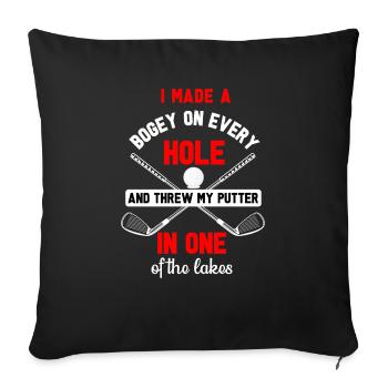 Golf Geschenk Witz Golfspieler Golfer - Sofakissenbezug 45 x 45 cm - Schwarz - Vorne