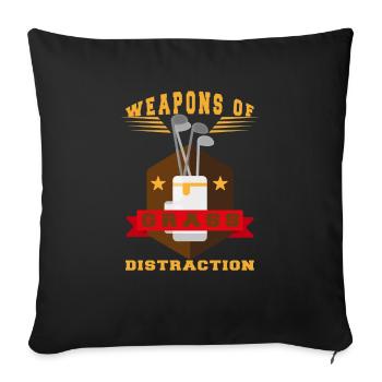 Golf Geschenk Witz Golfspieler Golfer - Sofakissenbezug 45 x 45 cm - Schwarz - Vorne