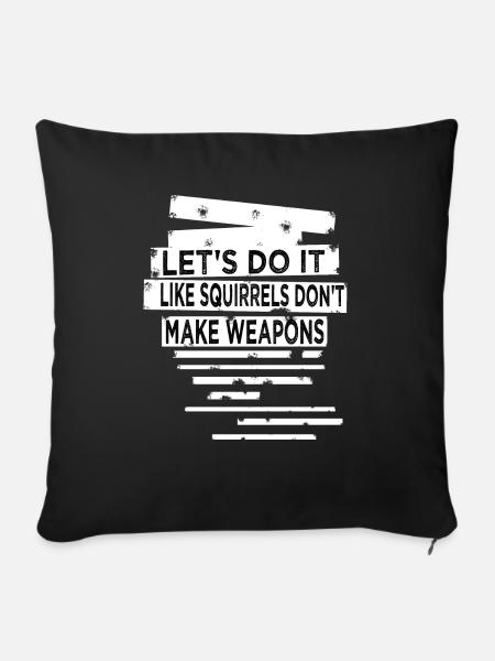 present present idea disarmament 60s - Sofakissenbezug 45 x 45 cm - Schwarz