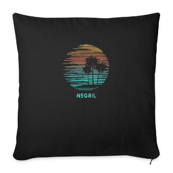 Negril Jamaika Cool Souvenir Urlaub Künstlerische - Sofakissenbezug 45 x 45 cm - Schwarz - Vorne