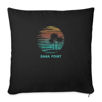 Dana Point Californie Cool Souvenir Vacances - Housse de coussin décorative 45 x 45 cm - noir - Devant