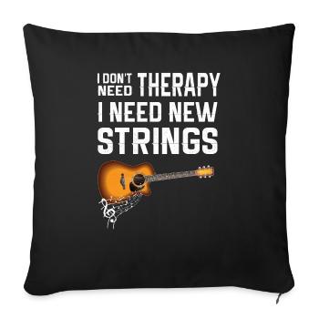Gitarre Musik Gitarisst Gitarren Spruch - Sofakissenbezug 45 x 45 cm - Schwarz - Vorne