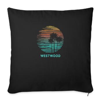Westwood California Cool Souvenir Vacances - Housse de coussin décorative 45 x 45 cm - noir - Devant