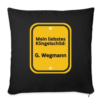 G Wegmann - Sofakissenbezug 45 x 45 cm - Schwarz - Vorne