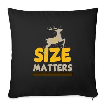 Jagen Jagdspruch & Jäger Geschenkidee - Sofakissenbezug 45 x 45 cm - Schwarz - Vorne