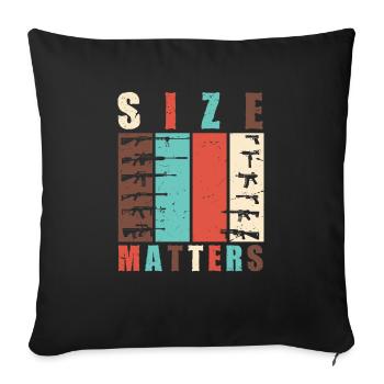 Jagen Jagdspruch & Jäger Geschenkidee - Sofakissenbezug 45 x 45 cm - Schwarz - Vorne