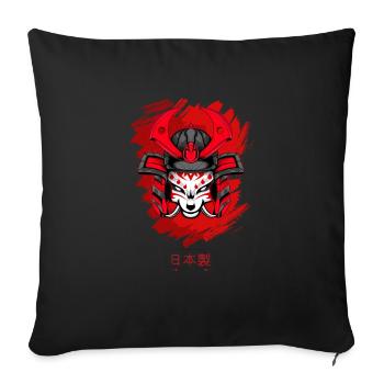 Kitsun Vaporwave Japanische Kami Vaporwave Kitsune - Sofakissenbezug 45 x 45 cm - Schwarz - Vorne