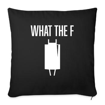 Qu’est-ce que le F - Capacitance Capacitance Unit Farad - Housse de coussin décorative 45 x 45 cm - noir - Devant