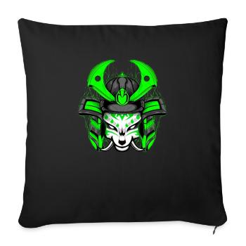 Kitsun Vaporwave Japonais Kami Vaporwave Kitsune - Housse de coussin décorative 45 x 45 cm - noir - Devant