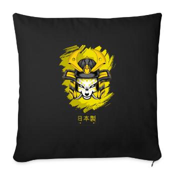 Kitsun Vaporwave Japanische Kami Vaporwave Kitsune - Sofakissenbezug 45 x 45 cm - Schwarz - Vorne