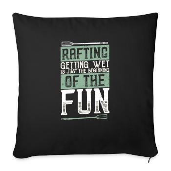 River Rafting - Sofa pillowcase 17,3'' x 17,3'' (45 x 45 cm) - black - Front