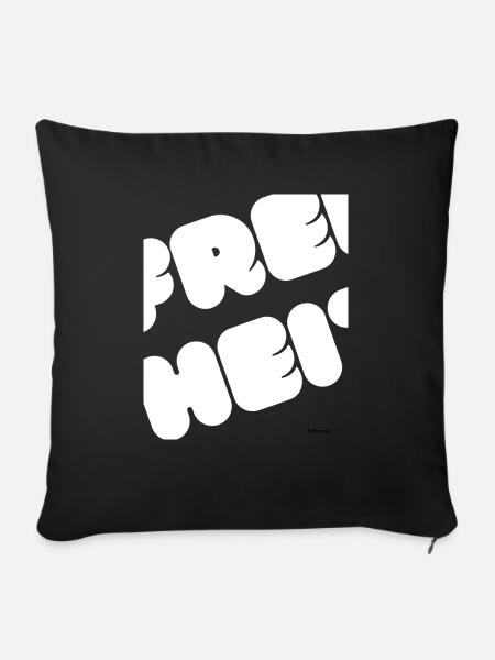 Frei-heit - Sofakissenbezug 45 x 45 cm - Schwarz