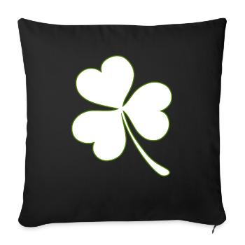 Cloverleaf - Sofa pillowcase 17,3'' x 17,3'' (45 x 45 cm) - black - Front