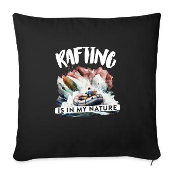 River Rafting - Sofa pillowcase 17,3'' x 17,3'' (45 x 45 cm) - black - Front