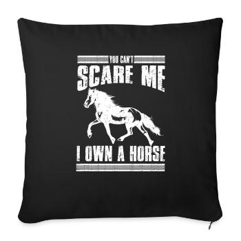 Schönes Reiten Pferde Spruch für Reiter - Sofakissenbezug 45 x 45 cm - Schwarz - Vorne
