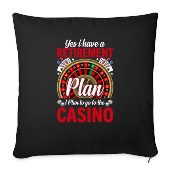 Jeu de cartes Joueur de cartes Poker - Housse de coussin décorative 45 x 45 cm - noir - Devant