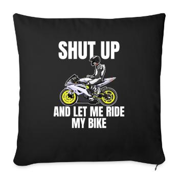 Motorcycle Lifestyle / Motorrad / Motorräder biker - Sofakissenbezug 45 x 45 cm - Schwarz - Vorne