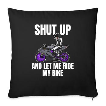 Motorcycle Lifestyle / Motorrad / Motorräder biker - Sofakissenbezug 45 x 45 cm - Schwarz - Vorne