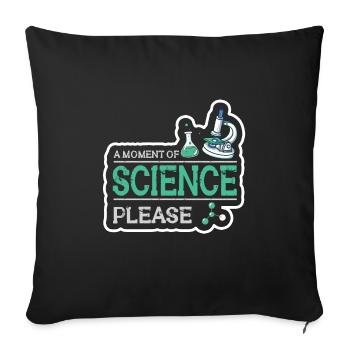 Biologie Lehrer Motiv Naturwissenschaft - Sofakissenbezug 45 x 45 cm - Schwarz - Vorne